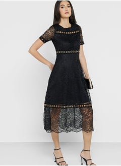 Buy Ladder Lace Detail Dress in UAE