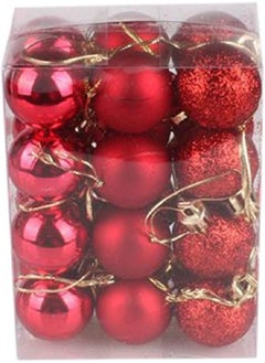 Buy Soft Christmas Crystal Ball 30mm for Tree Hanging for Home Christmas Decoration by AM Homley, Red Glass, in Egypt