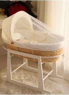 Buy Baby cradle, Moses basket, white, withrockingstand in Saudi Arabia