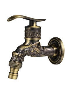 اشتري Brass Basin Taps Zinc Alloy Antique Faucet Vintage Brass Wall Mounted Water Faucet European antique faucet Classic Antique Sink Tap for Kitchen Bathroom Washing Machine and Outdoor Garden في السعودية