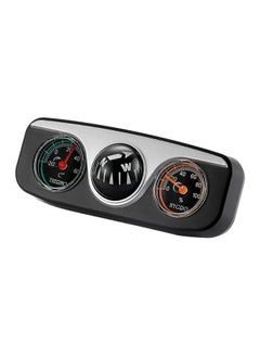 Buy 3 In 1 Guide Ball Auto Boat Vehicles Navigation Compass Thermometer Hygrometer Car Guide Ball Durable and wear-resistant Adjustable Mounting Bracket Compact Size Black in Saudi Arabia