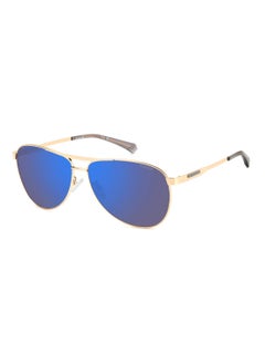 اشتري Men's Polarized Pilot Shape Stainless Steel Sunglasses Pld 2160/G/S/X Blue 50 - Lens Size: 50.4 Mm - Gold في السعودية