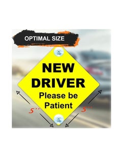 اشتري New Driver Please Be Patient Car Window Signs with Suction Cups 2Pc في الامارات
