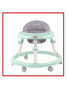 Buy Baby Walker - Baby Walker - To Teach The Child To Walk - Adjustable In Height And Easily Foldable - To Teach Children To Walk And Strengthen Leg Muscles - Anti-Rolling And A Fun Sitter Ideal For The Child And A Designated Place For Food - Light Green Color in Egypt