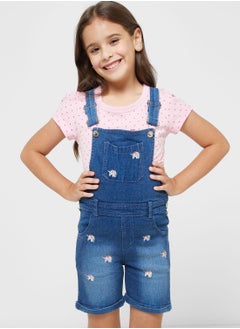 Buy Girls Shorts Legged Dungaree in Saudi Arabia