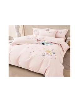 Buy Embroidered King Size Duvet Cover Set - 6-Piece Bedding Collection fitted bedsheet duvet with Zipper Closure in UAE