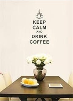 Buy Decorative Wall Sticker Modern Coffee and Letters Pattern Home Wall Decal in Egypt