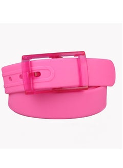 Buy High Quality Silicone Belt For Men And Women 116.5cm Pink in UAE