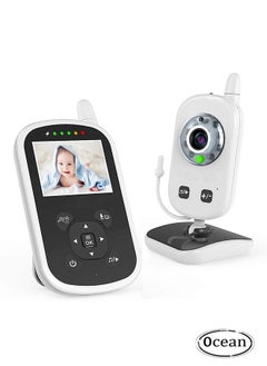 اشتري 2.4''Display with 950mah Li-ion Battery, Baby Monitor with Camera and Audio, Night Vision, 2-Way Talk, Temperature Monitoring and Lullabies Playing, Support 2 X Digital Zoom Feel Free to See Baby في السعودية