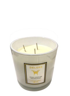 اشتري Scented Jar Candle 3 Wick Long Burning Time Silver في الامارات