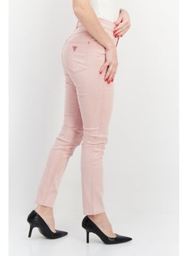 اشتري Women Skinny Fit Solid Denim Jeans, Pink في الامارات