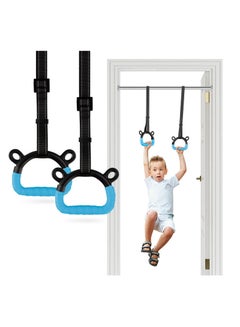 Buy Gymnastic Rings, Children Exercise Pull up Rings with Adjustable Straps No punching, Kids Home Indoor Load Bearing 220lb Without Bar in Saudi Arabia