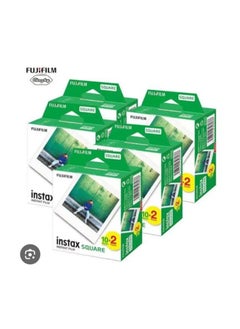 Buy Fujifilm Instax Square Film-5 Pack Twin Pack-Total 100 Sheets-White in Egypt