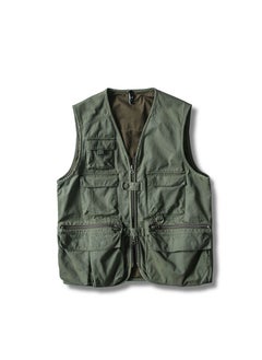 Buy Japanese Retro Vest Casual Multi-Pocket AutumnAce-M13 vest# Green Ace-M13 vest# Green in Saudi Arabia