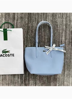 Buy Lacoste Women's Concept Fashion Versatile Small Zipper Handbag Shoulder Bag Aqua Blue in Saudi Arabia