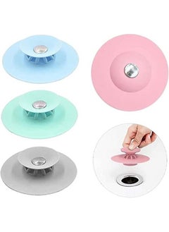 اشتري 4Pcs Shower Drain Stopper,Universal Bathtub Stopper Plug Cover,2-In-1 Strainers Silicone Bathtub Drain Cover And Strainer Protector For Floor, Laundry, Kitchen And Bathroom Assorted Color في الامارات