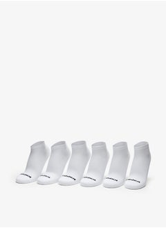 Buy Logo Detail Ankle Length Sports Socks - Set of 6 in Saudi Arabia