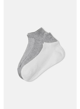 Buy Kids Boys Sneaker Socks 3,Pairs, White and Grey in UAE