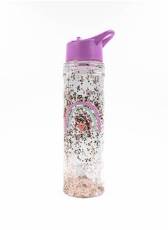 Buy Water Bottle For Kids Glittery in School 600ml in Saudi Arabia