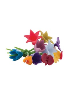 اشتري Silicone 12 Duo Tone Wine Charms Set, Multicolored في الامارات