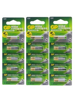 Buy Pack of 15 12V 27A Battery pack A27 For Gate Garage Security Remote Control in UAE