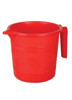 Buy Multipurpose Plastic Heavy Mug 2 Liters with ergonomically designed Handle Perfect Pouring Spout Measuring And Mixing Jug-Red in Saudi Arabia