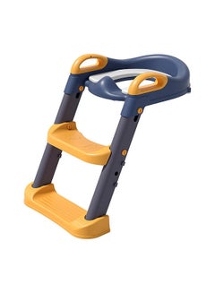 اشتري Kids Potty Training Seat Comfortable Safe Toilet Trainer with Adjustable Step Stool Ladder PVC Soft Pad Potty Training Toilet for Toddlers Boys Girls في الامارات
