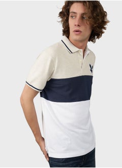 Buy Logo Colorblock Polo Shirt in Saudi Arabia