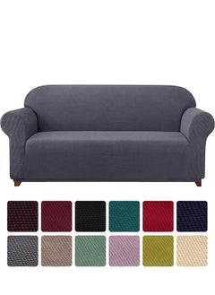 اشتري Three Seater Exquisitely Full Coverage Sofa Cover Dark Grey 190-230cm في الامارات