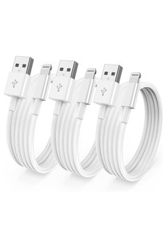 Buy Apple MFi Certified Iphone Fast Charging Cable USB A to Lightning (Pack of 3) in UAE