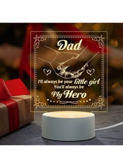 Buy Dad Gifts from Daughter - Dad Birthday Gifts to My Dad Gifts for Thanksgiving Christmas Father s Day - Personalized Acrylic Sleep Night Light with Base in UAE