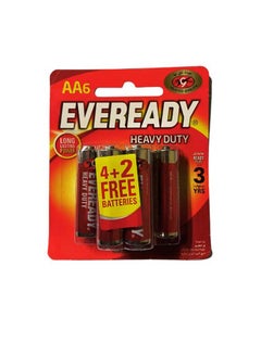 Buy Heavy Duty  Zinc Battery AA Pack Of 6 in UAE