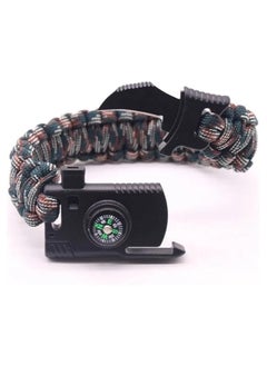 Buy 5*1 Professional Multi-Purpose Survival Bracelet Includes Compass and Whistle with Fire Starter Stone and Loud Whistle Perfect for Camping, Hiking, Fishing in Egypt