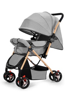 اشتري Two-Way Baby Stroller, Sitting/Lying/Folding Portable Stroller, Stroller, Eva Eight Wheels في الامارات