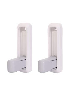 اشتري SYOSI Door Lever Lock 2 Pack,Proofing Safety Door Locks for Baby Kids with Durable ABS 3M Adhesive Simple Install Handle Lock C Safety Lever Locks for Babies, Toddlers and Pets في الامارات