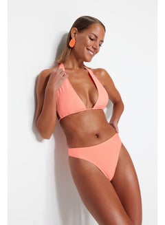 اشتري Orange Textured High Leg Bikini Bottom TBESS23BA00149 في مصر