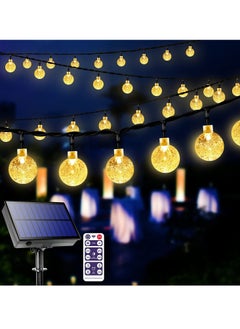 Buy COOLBABY Solar String Lights Outdoor with Remote 39 Feet 60LED Crystal Globe Waterproof LED Outdoor Lights Solar Powered 8 Modes Patio Light for Outdoor Garden Warm White in UAE