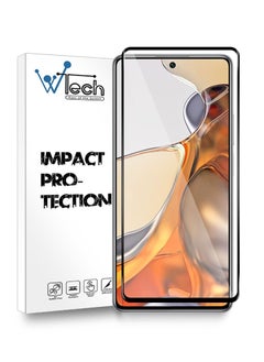 Buy Premium E2E Full Glue Full Cover Tempered Glass Screen Protector For Xiaomi 11T / 11T Pro 6.67 Inch Clear/Black in Saudi Arabia