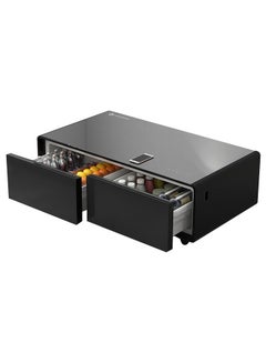 Buy Powerology 135L Coffee Table Fridge with LED Display 2*Drawers Wireless Charging 2* USB - Black in UAE