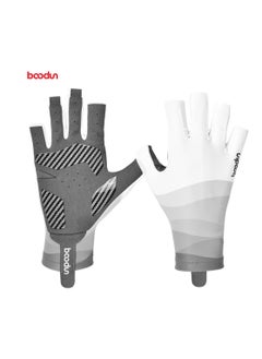 Buy Outdoor Fishing Half Short Finger Breathable Anti Slip Gloves in Saudi Arabia