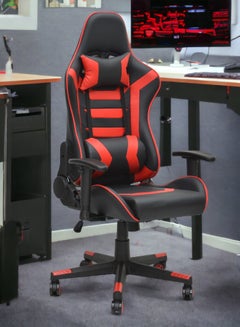 اشتري كرسي ألعاب فيديو بتصميم عصري أفضل كرسي ألعاب للكمبيوتر الشخصي مع ظهر مستلق بالكامل ومسند رأس ومسند للقدمين (1009-RED / BLACK) في الامارات
