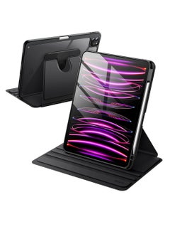 Buy Rotating Cover Case for iPad Pro 11 inch M4 (2024) A2836,A2837,A3006 with Pencil Holder, 360 Degree Rotation Protective Stand Cover Clear Back, Auto Wake/Sleep For 2024 Pro 11 inch M4 case in Saudi Arabia