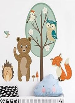 Buy Decorative kids room sticker - Forest animals and enchanted tree stickers (60x90cm) in Egypt