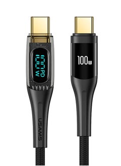 Buy Type C To Type C 100W PD Fast Charging Cable And Data Cable Nylon Braided Compatible With Laptop, Tablet, And Phone Support PD Fast Charging And 480mbps Data Transformation Rate in UAE