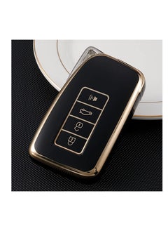 اشتري Lexus Key Cover Key Fob Case for Lexus Tpu Full Shell Cover Remote Key Chain Black 4 Button في الامارات