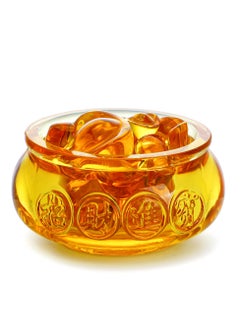 Buy Golden Treasure Basin Desktop Decor, Good Luck Wealth Prosperity Living Room Crystal Decoration, Chinese Charm of Prosperity Mascot, Suitable Decor for Home Office (3'', 41Pcs) in UAE