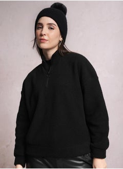 Buy Oversized Mock Collar Sweatshirt in Saudi Arabia