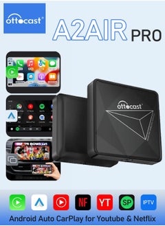 Buy Ottocast A2 Air PRO Android Auto Multimedia Wireless Adapter Wired To Wireless Android Car for VW Toyota Honda Newest in Saudi Arabia