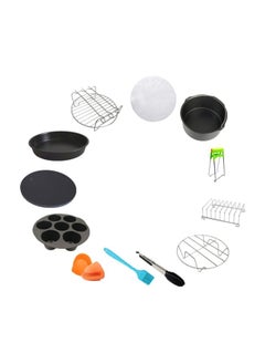 Buy 12-Piece Air Fryer Accessories Set Black/Silver in UAE