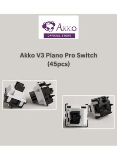 Buy Akko V3 Pro Piano Keyboard Switches, Linear Switch with Dustproof Stem for Mechanical Keyboard, 5 Pins 45gf, North and South Facing SMD RGB LED Slot, for MX Game Keyboard/DIY Kit (45 PCS) in UAE